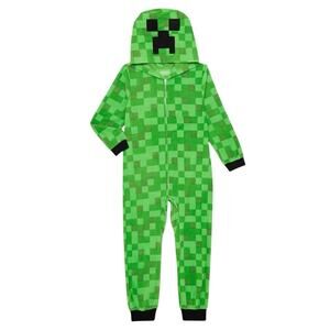 Minecraft Boys Creeper Union Suit, Size 14-16 youth pajama Halloween costume
